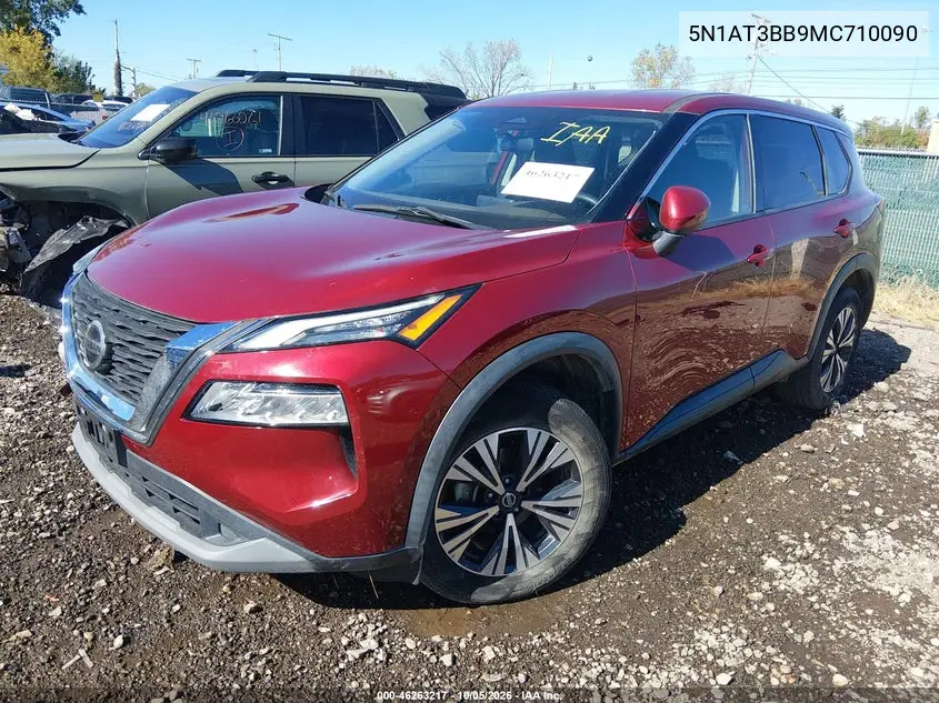 2021 NISSAN ROGUE VIN 5N1AT3BB9MC710090 — фото 2