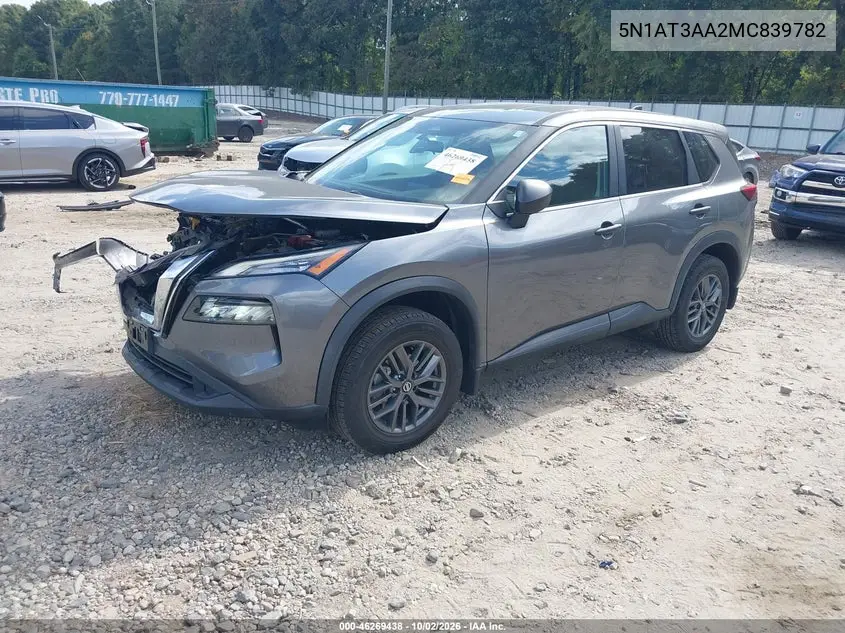 2021 NISSAN ROGUE VIN 5N1AT3AA2MC839782 — фото 2