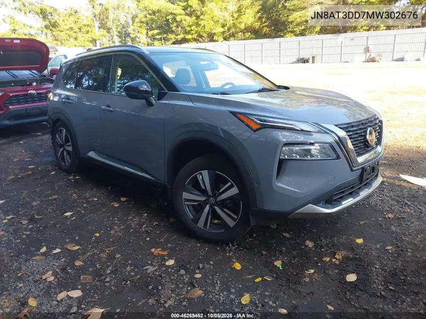 NISSAN ROGUE 2021, VIN JN8AT3DD7MW302676