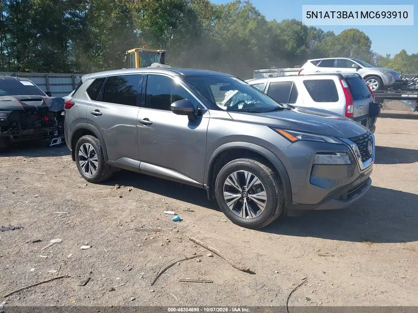 NISSAN ROGUE 2021, VIN 5N1AT3BA1MC693910