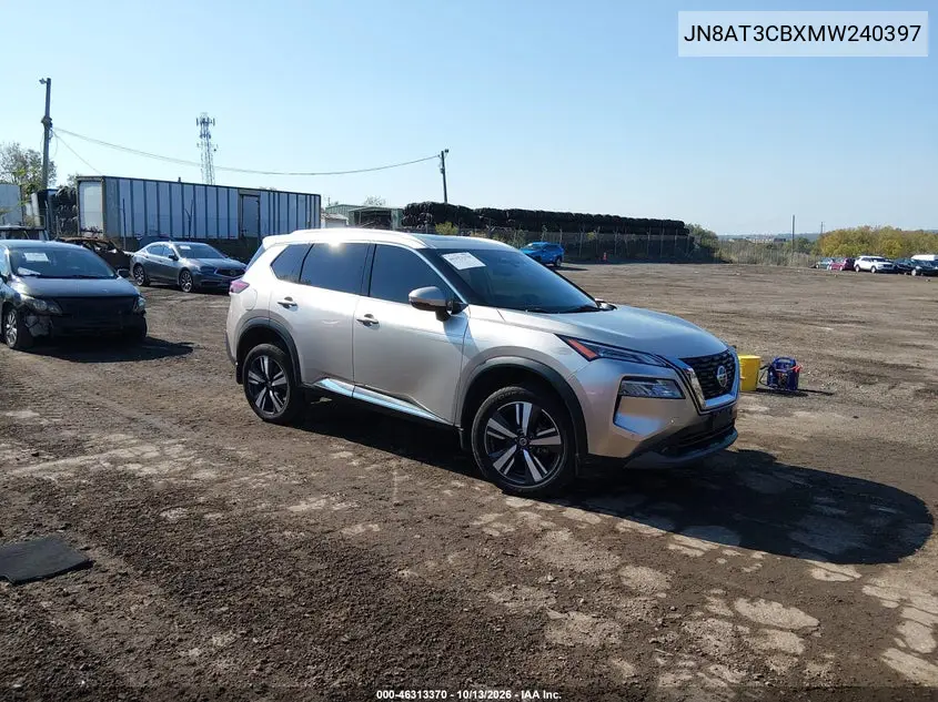 NISSAN ROGUE 2021, VIN JN8AT3CBXMW240397