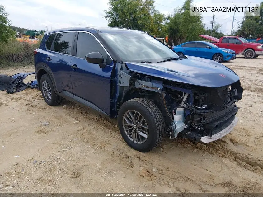 NISSAN ROGUE 2021, VIN JN8AT3AA2MW011187