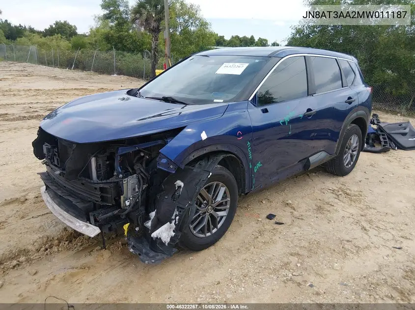 2021 NISSAN ROGUE VIN JN8AT3AA2MW011187 — фото 2