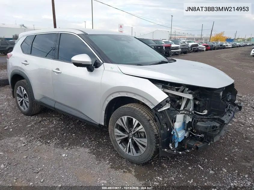 NISSAN ROGUE 2021, VIN JN8AT3BB3MW214953