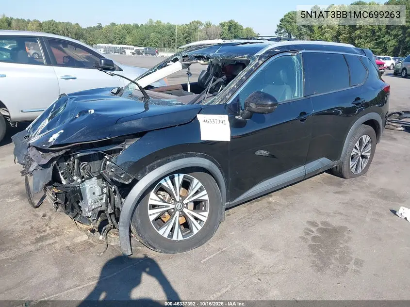 2021 NISSAN ROGUE VIN 5N1AT3BB1MC699263 — фото 2