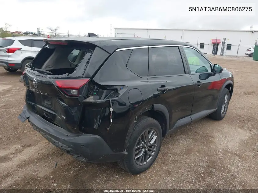 NISSAN ROGUE 2021, VIN 5N1AT3AB6MC806275