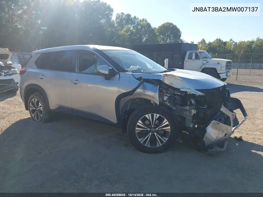 NISSAN ROGUE 2021, VIN JN8AT3BA2MW007137