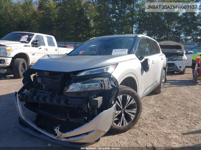 2021 NISSAN ROGUE VIN JN8AT3BA2MW007137 — фото 2