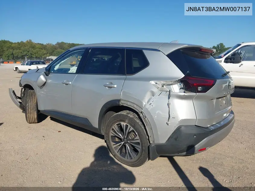 2021 NISSAN ROGUE VIN JN8AT3BA2MW007137 — фото 3