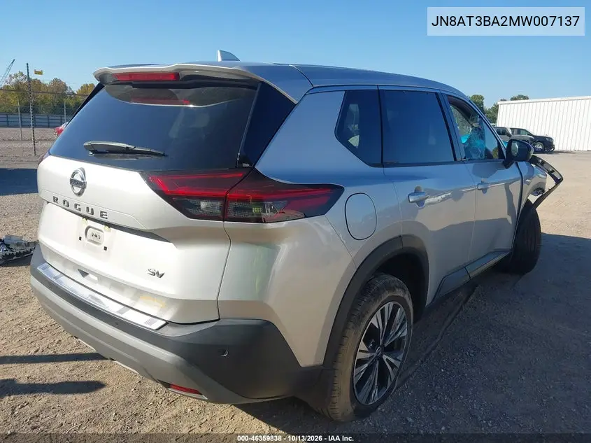 2021 NISSAN ROGUE VIN JN8AT3BA2MW007137 — фото 4