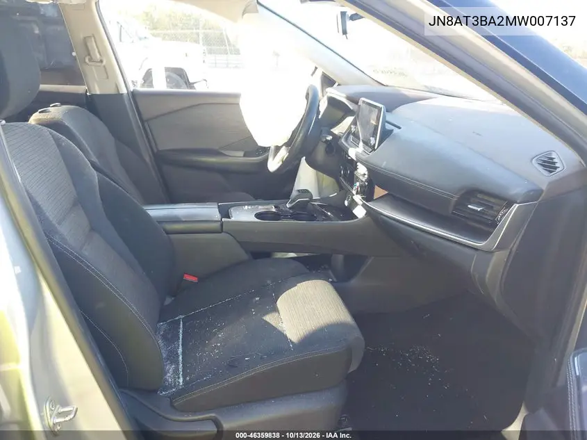 2021 NISSAN ROGUE VIN JN8AT3BA2MW007137 — фото 5