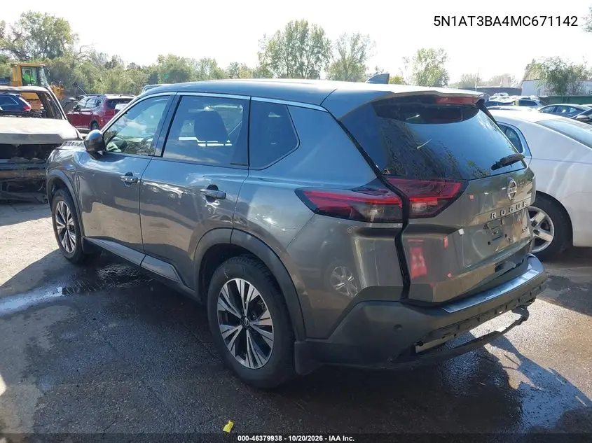 2021 NISSAN ROGUE VIN 5N1AT3BA4MC671142 — фото 3