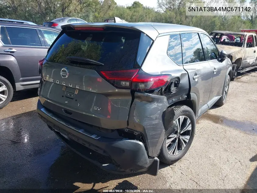 2021 NISSAN ROGUE VIN 5N1AT3BA4MC671142 — фото 4