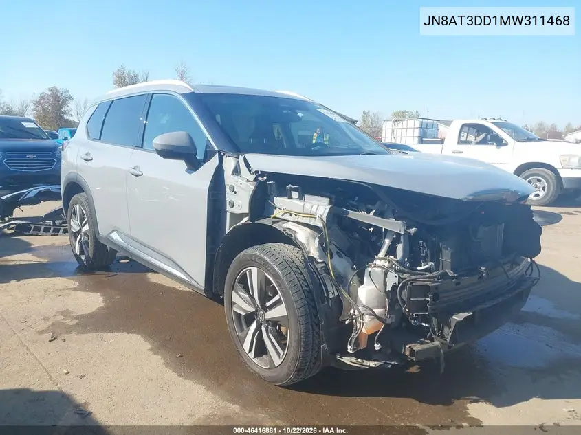 NISSAN ROGUE 2021, VIN JN8AT3DD1MW311468