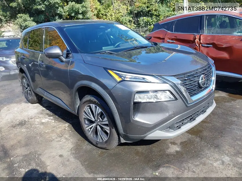 NISSAN ROGUE 2021, VIN 5N1AT3BB2MC742735