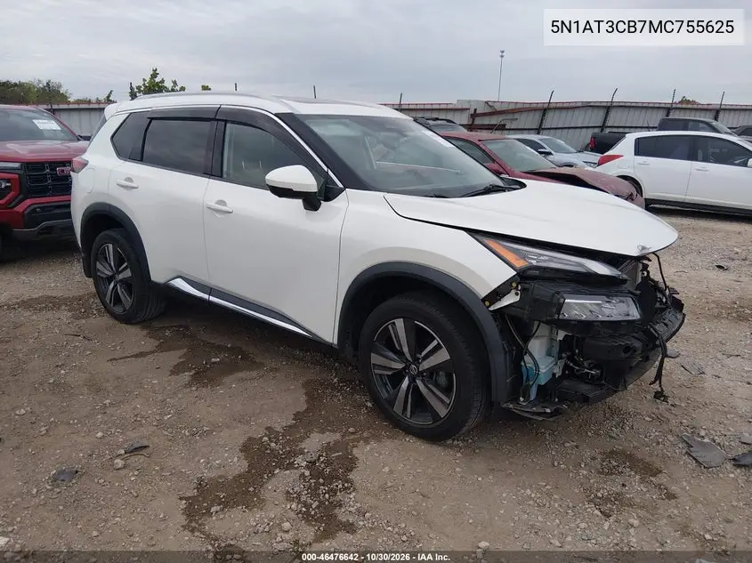 NISSAN ROGUE 2021, VIN 5N1AT3CB7MC755625