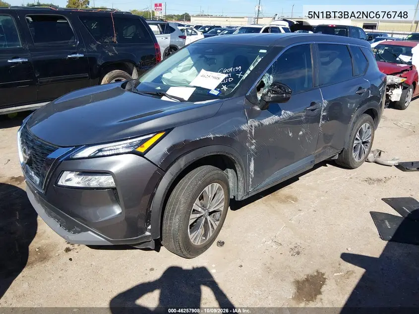 2022 NISSAN ROGUE VIN 5N1BT3BA2NC676748 — фото 2