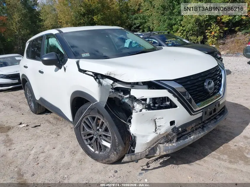 NISSAN ROGUE 2022, VIN 5N1BT3AB9NC686218