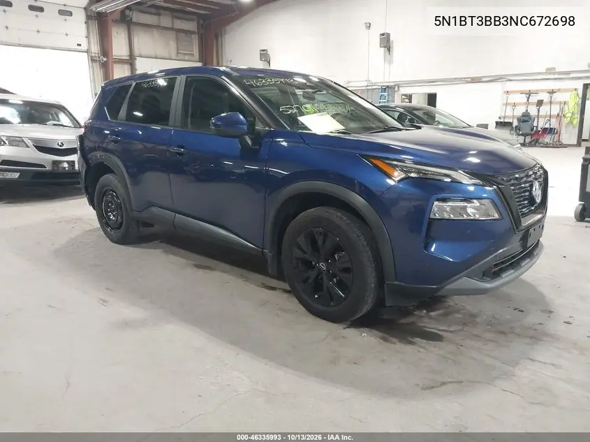 NISSAN ROGUE 2022, VIN 5N1BT3BB3NC672698