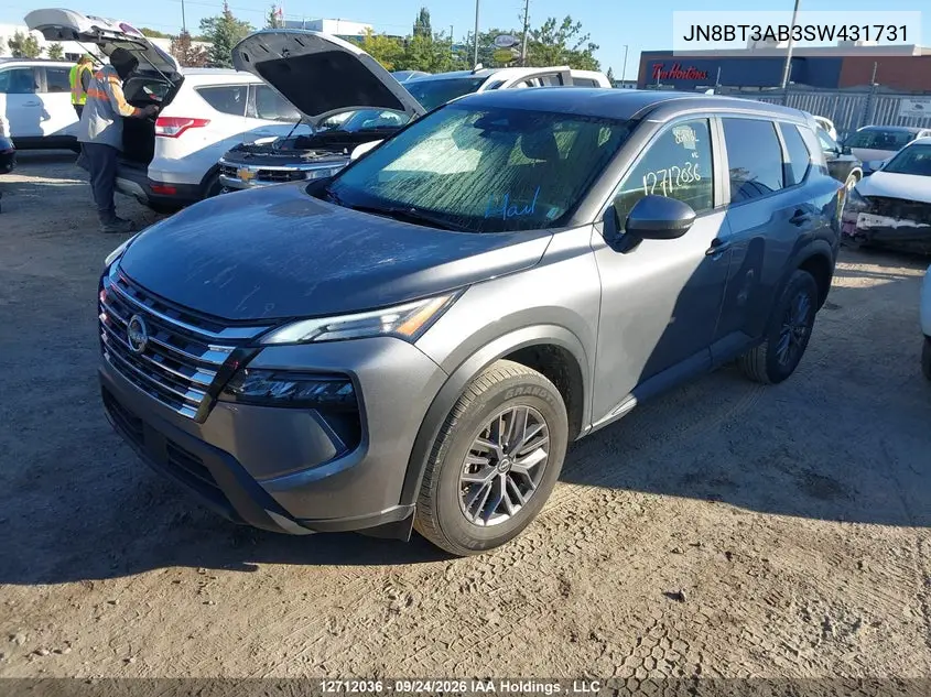 2025 NISSAN ROGUE VIN JN8BT3AB3SW431731 — фото 2