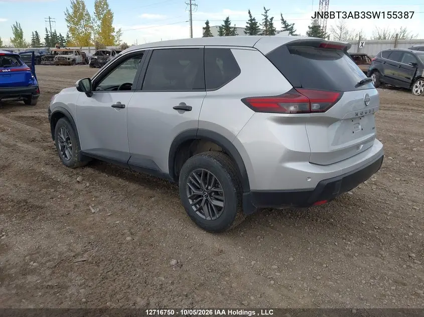2025 NISSAN ROGUE VIN JN8BT3AB3SW155387 — фото 3
