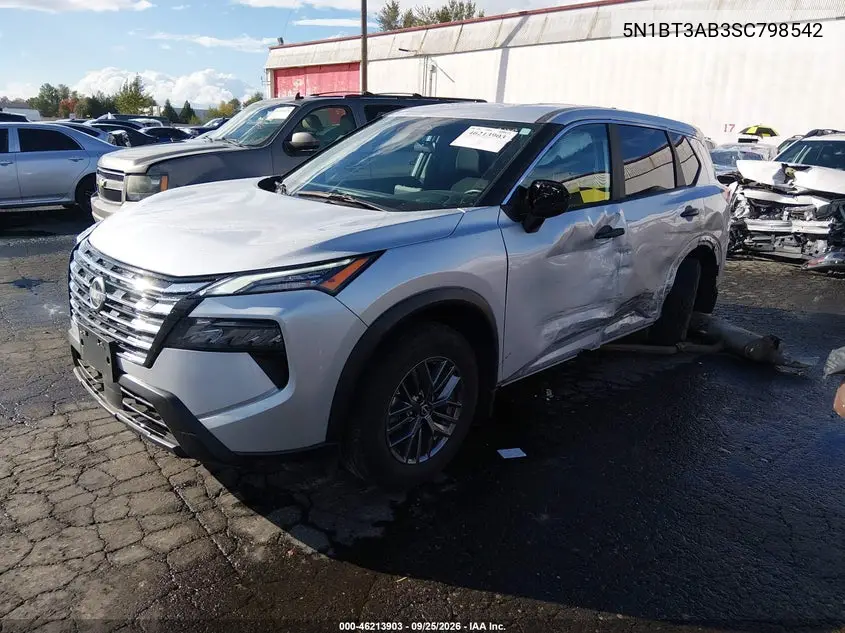 2025 NISSAN ROGUE VIN 5N1BT3AB3SC798542 — фото 2