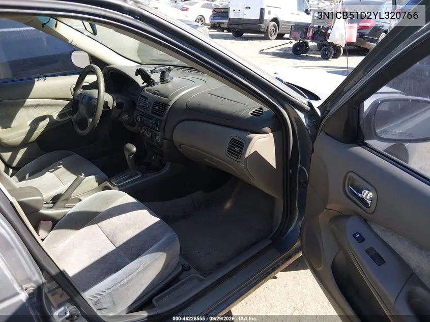2000 NISSAN SENTRA VIN 3N1CB51D2YL320766 — фото 5