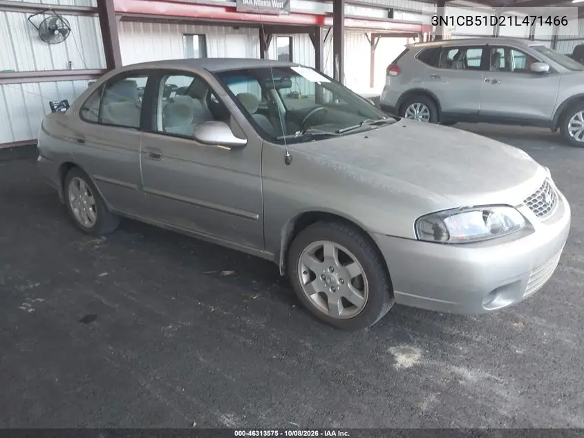 NISSAN SENTRA 2001, VIN 3N1CB51D21L471466