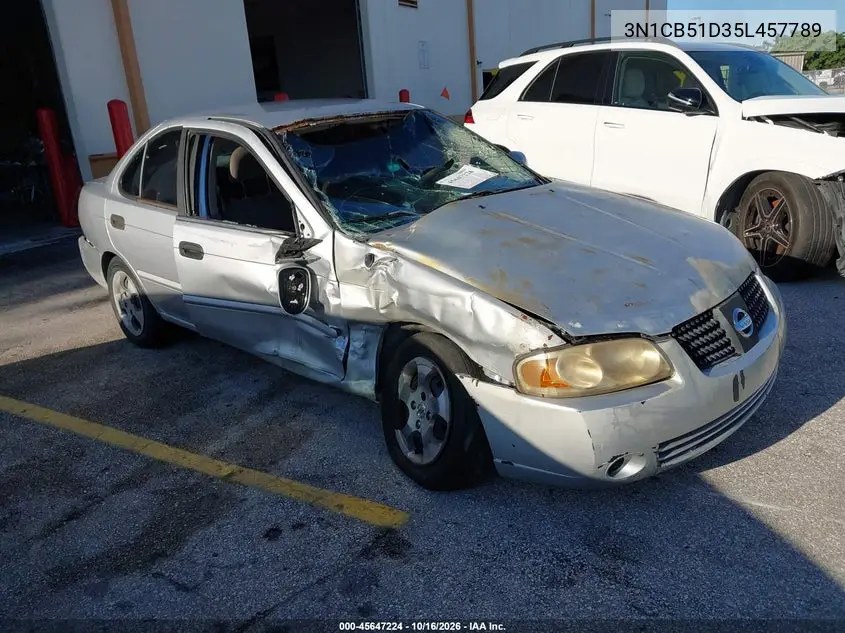 NISSAN SENTRA 2005, VIN 3N1CB51D35L457789
