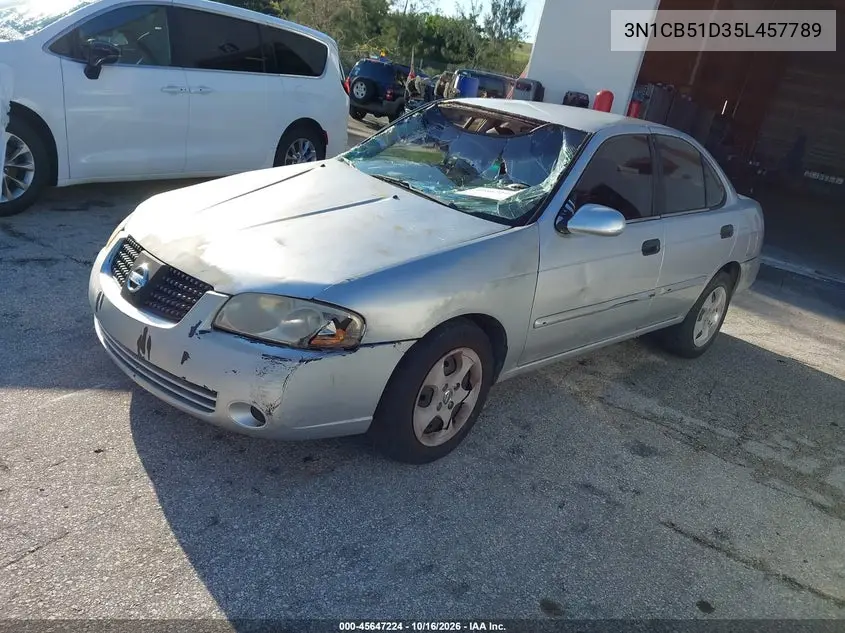 2005 NISSAN SENTRA VIN 3N1CB51D35L457789 — фото 2