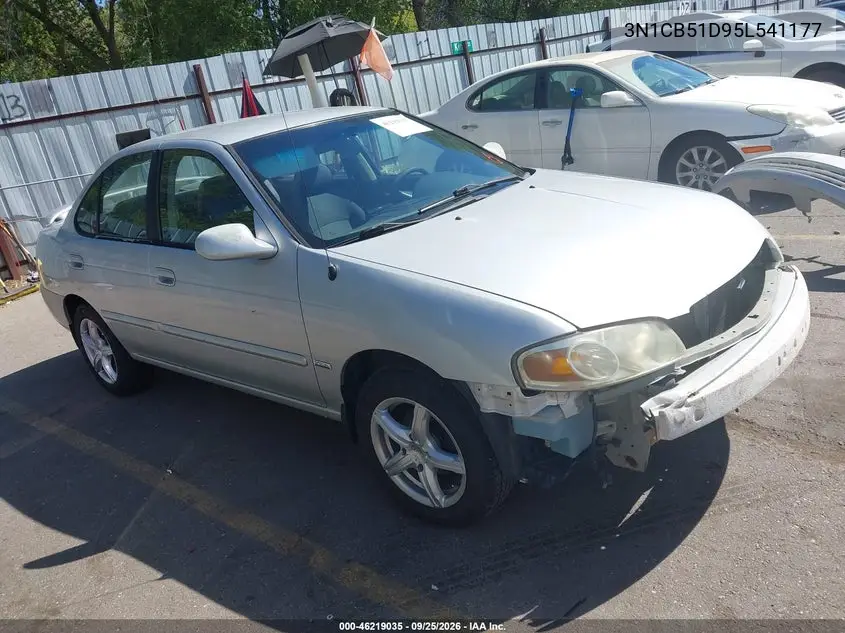 NISSAN SENTRA 2005, VIN 3N1CB51D95L541177