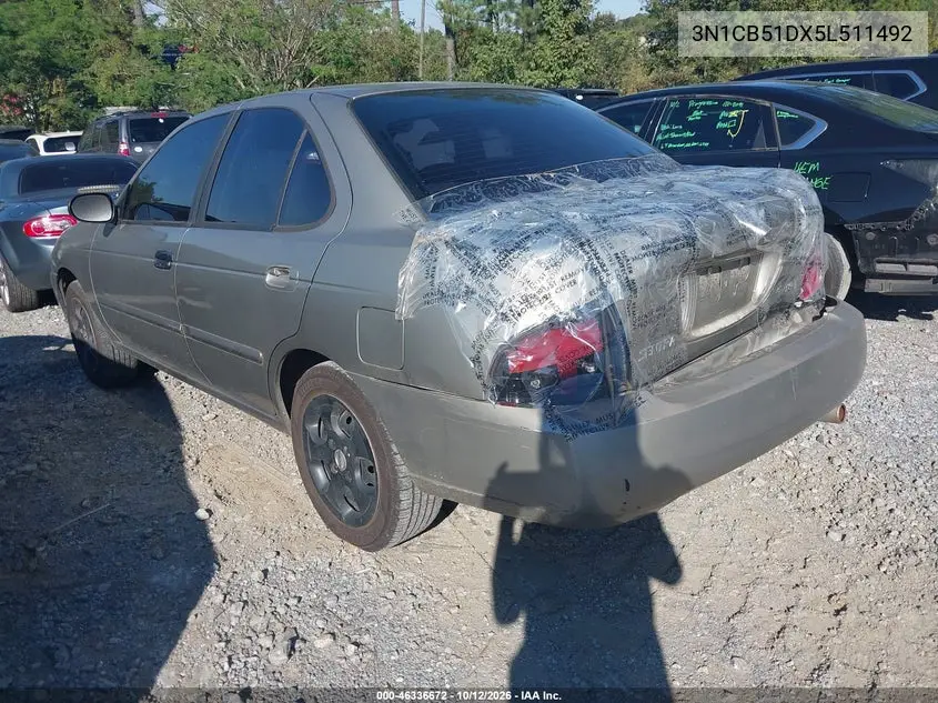 2005 NISSAN SENTRA VIN 3N1CB51DX5L511492 — фото 3