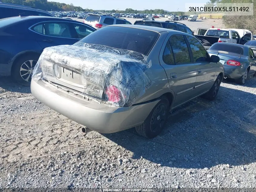 2005 NISSAN SENTRA VIN 3N1CB51DX5L511492 — фото 4