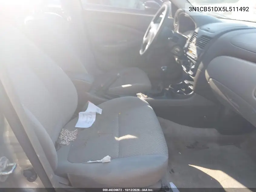 2005 NISSAN SENTRA VIN 3N1CB51DX5L511492 — фото 5