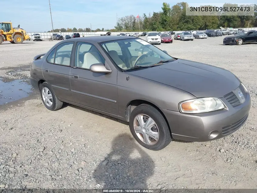 NISSAN SENTRA 2005, VIN 3N1CB51D95L527473