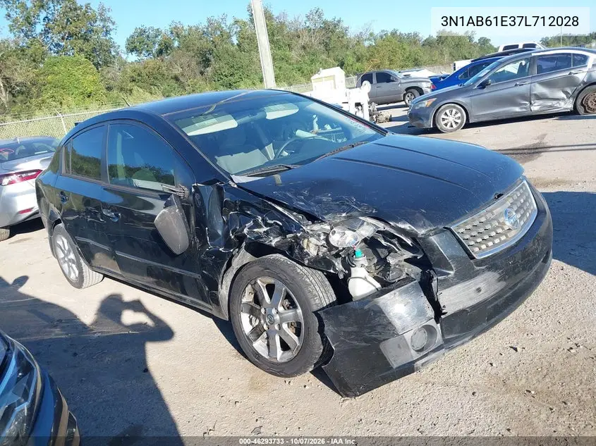 NISSAN SENTRA 2007, VIN 3N1AB61E37L712028