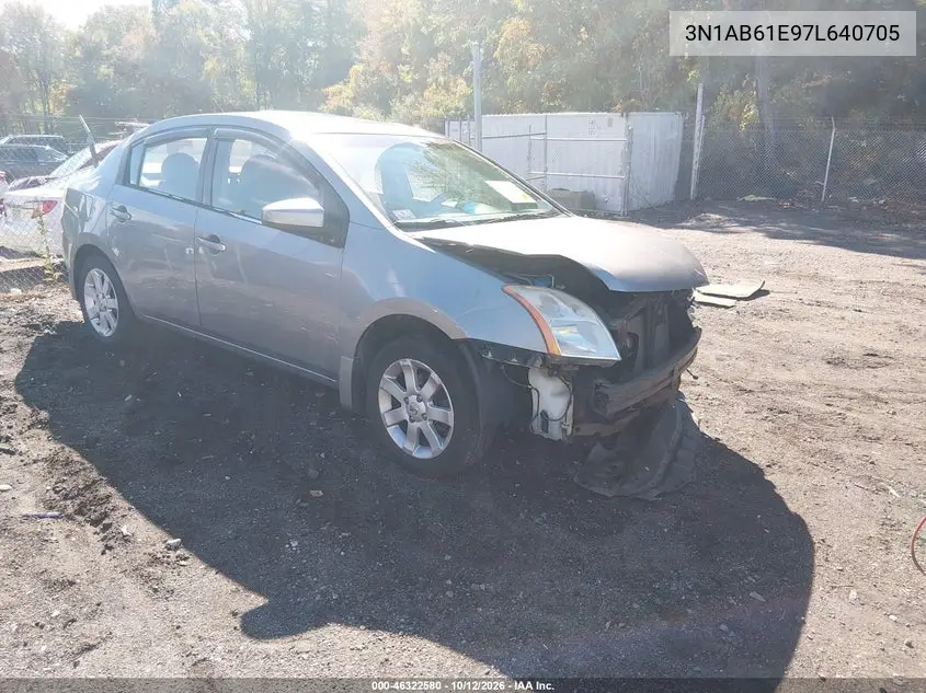 NISSAN SENTRA 2007, VIN 3N1AB61E97L640705