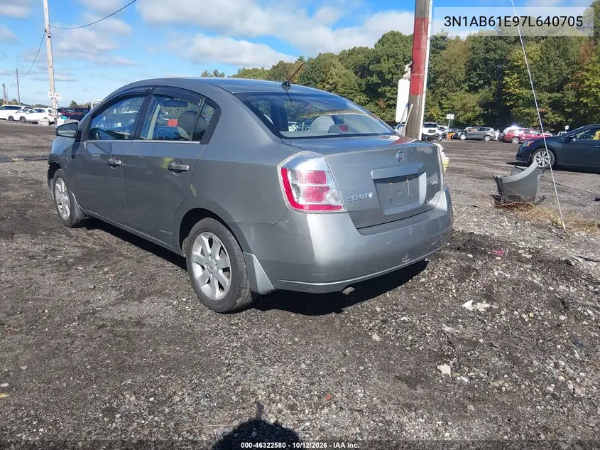 2007 NISSAN SENTRA VIN 3N1AB61E97L640705 — фото 3