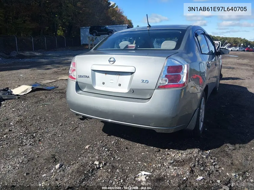 2007 NISSAN SENTRA VIN 3N1AB61E97L640705 — фото 4