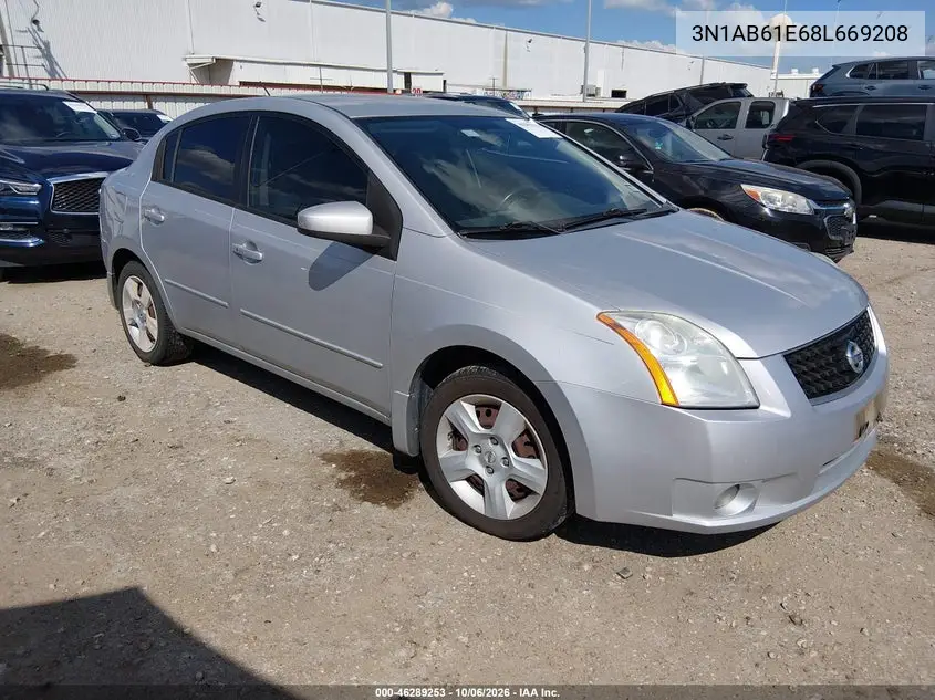 NISSAN SENTRA 2008, VIN 3N1AB61E68L669208