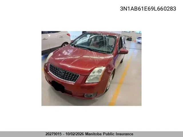 2009 NISSAN SENTRA VIN 3N1AB61E69L660283 — фото 2