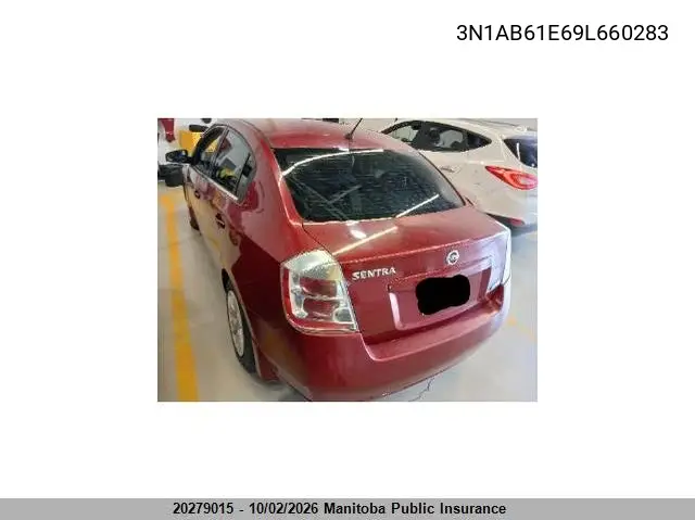 2009 NISSAN SENTRA VIN 3N1AB61E69L660283 — фото 3