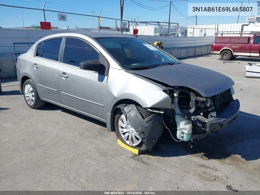 NISSAN SENTRA 2009, VIN 3N1AB61E69L665807