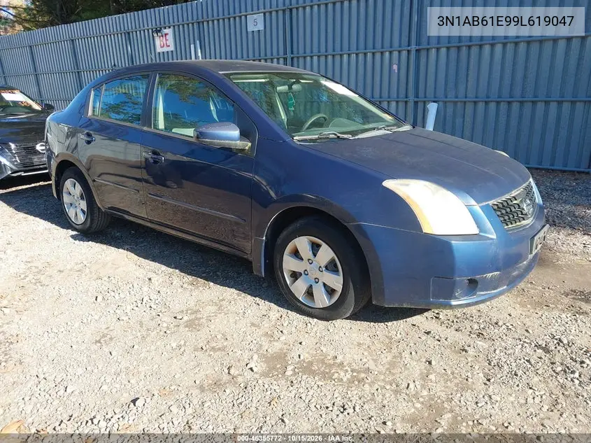 NISSAN SENTRA 2009, VIN 3N1AB61E99L619047