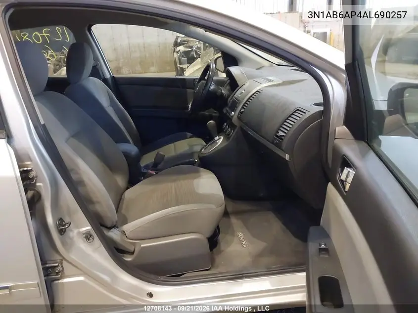 2010 NISSAN SENTRA VIN 3N1AB6AP4AL690257 — фото 5