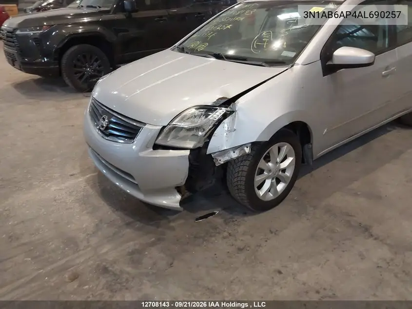 2010 NISSAN SENTRA VIN 3N1AB6AP4AL690257 — фото 6