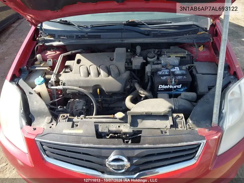 2010 NISSAN SENTRA VIN 3N1AB6AP7AL693122 — фото 10