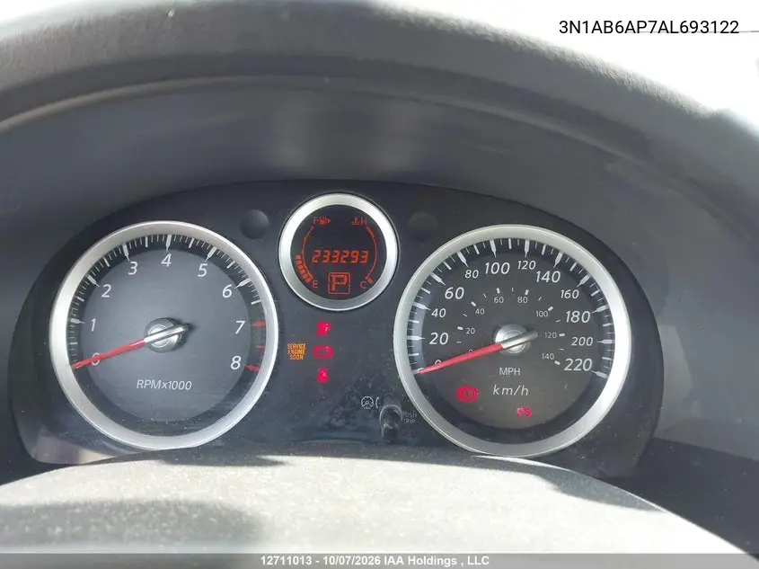 2010 NISSAN SENTRA VIN 3N1AB6AP7AL693122 — фото 7