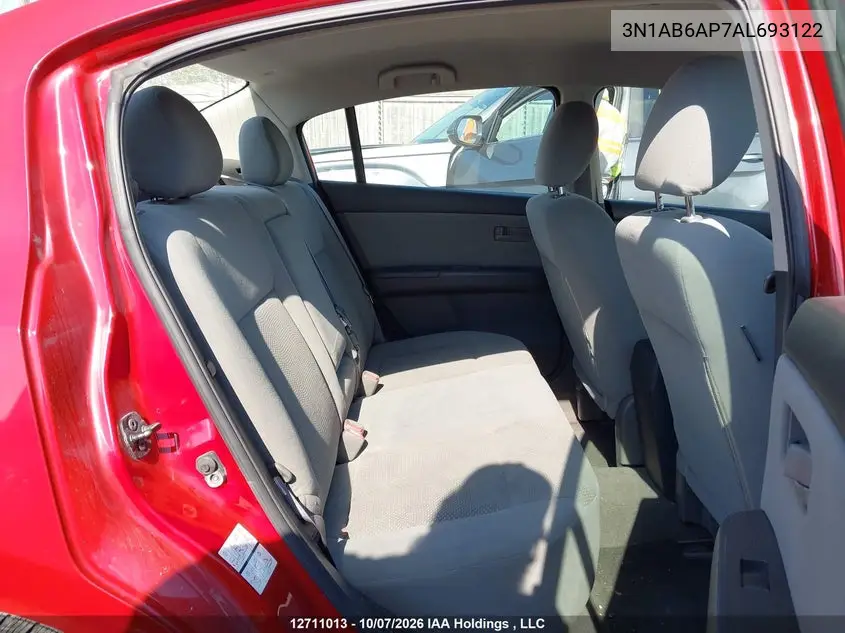 2010 NISSAN SENTRA VIN 3N1AB6AP7AL693122 — фото 8