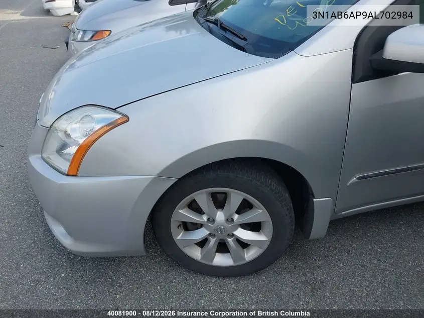 2010 NISSAN SENTRA VIN 3N1AB6AP9AL702984 — фото 2